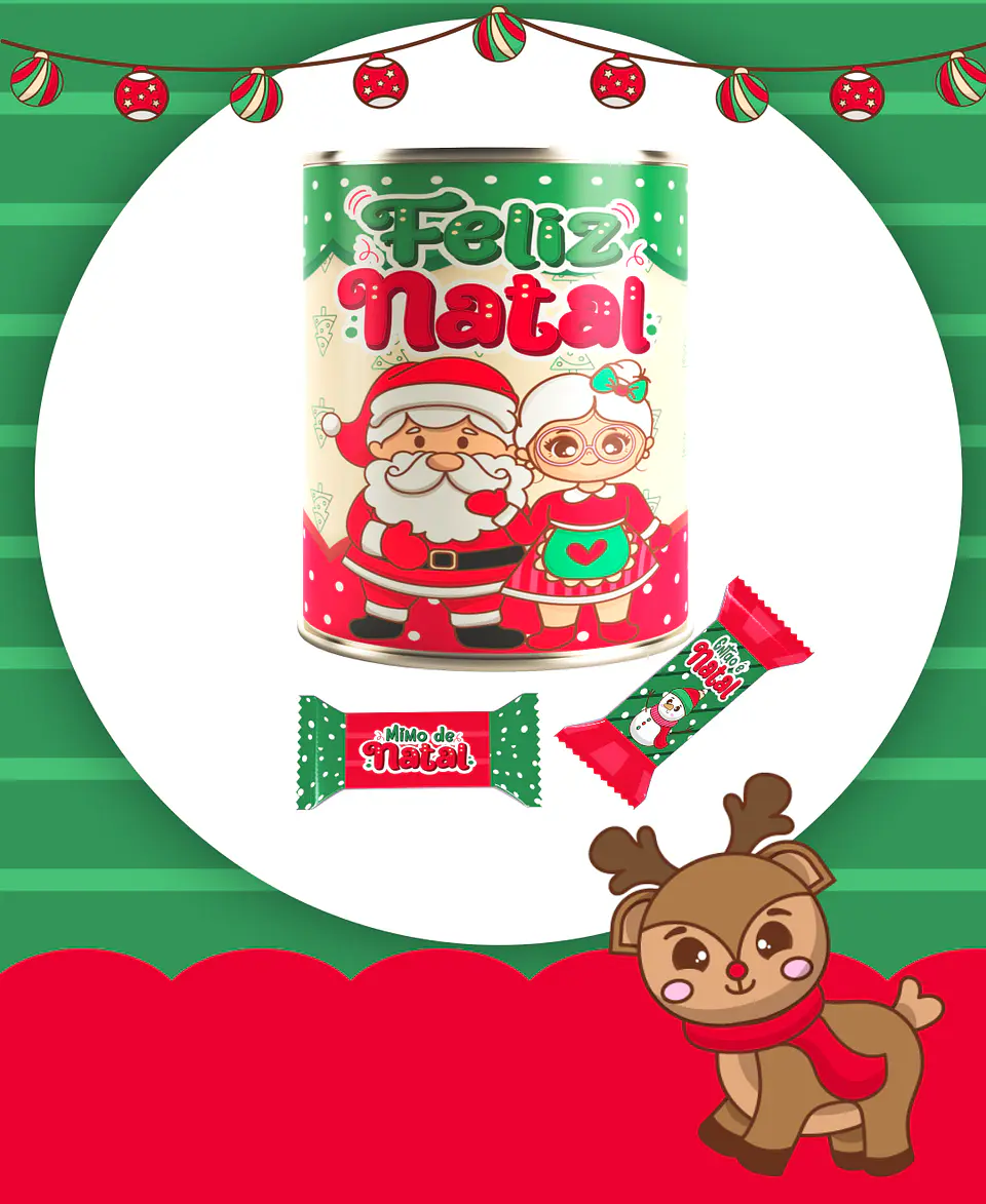 Kit Digital Natal Verde e Vermelho Papai Noel Arquivos Sem Fundo Png 10