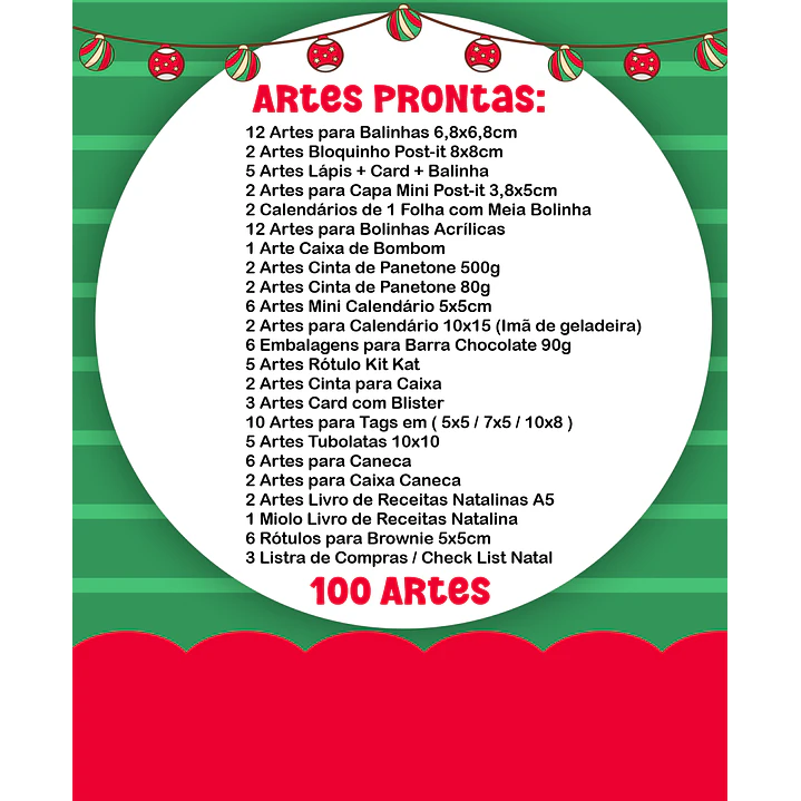 Kit Digital Natal Verde e Vermelho Papai Noel Arquivos Sem Fundo Png 2