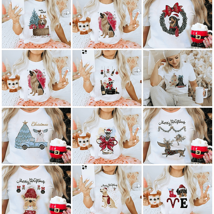 Artes Caneca e Camisa Natal Sublimação em Corel Draw + Jpg  1