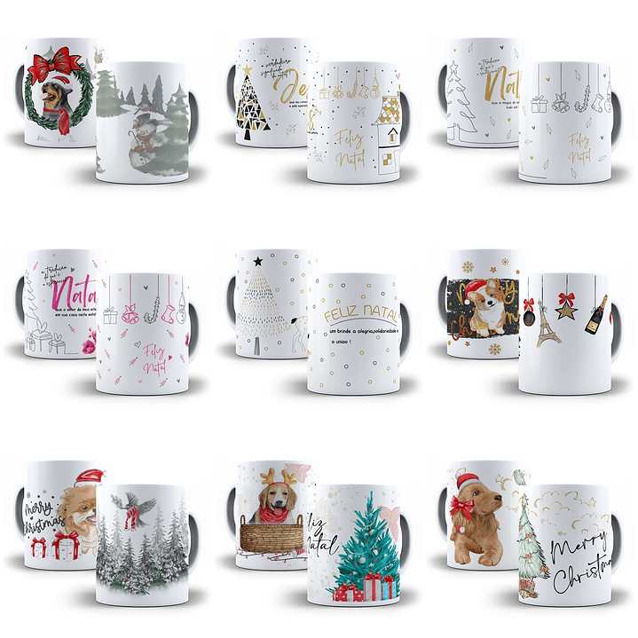 Artes Caneca e Camisa Natal Sublimação em Corel Draw + Jpg  3