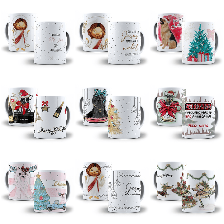 Artes Caneca e Camisa Natal Sublimação em Corel Draw + Jpg  4