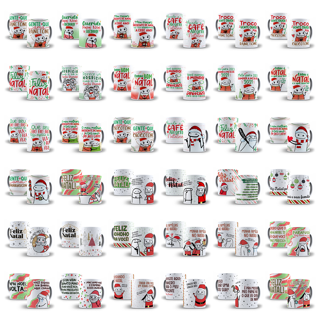 Kit Artes Canecas Flork Natal Luz Completo + Atualizações 2