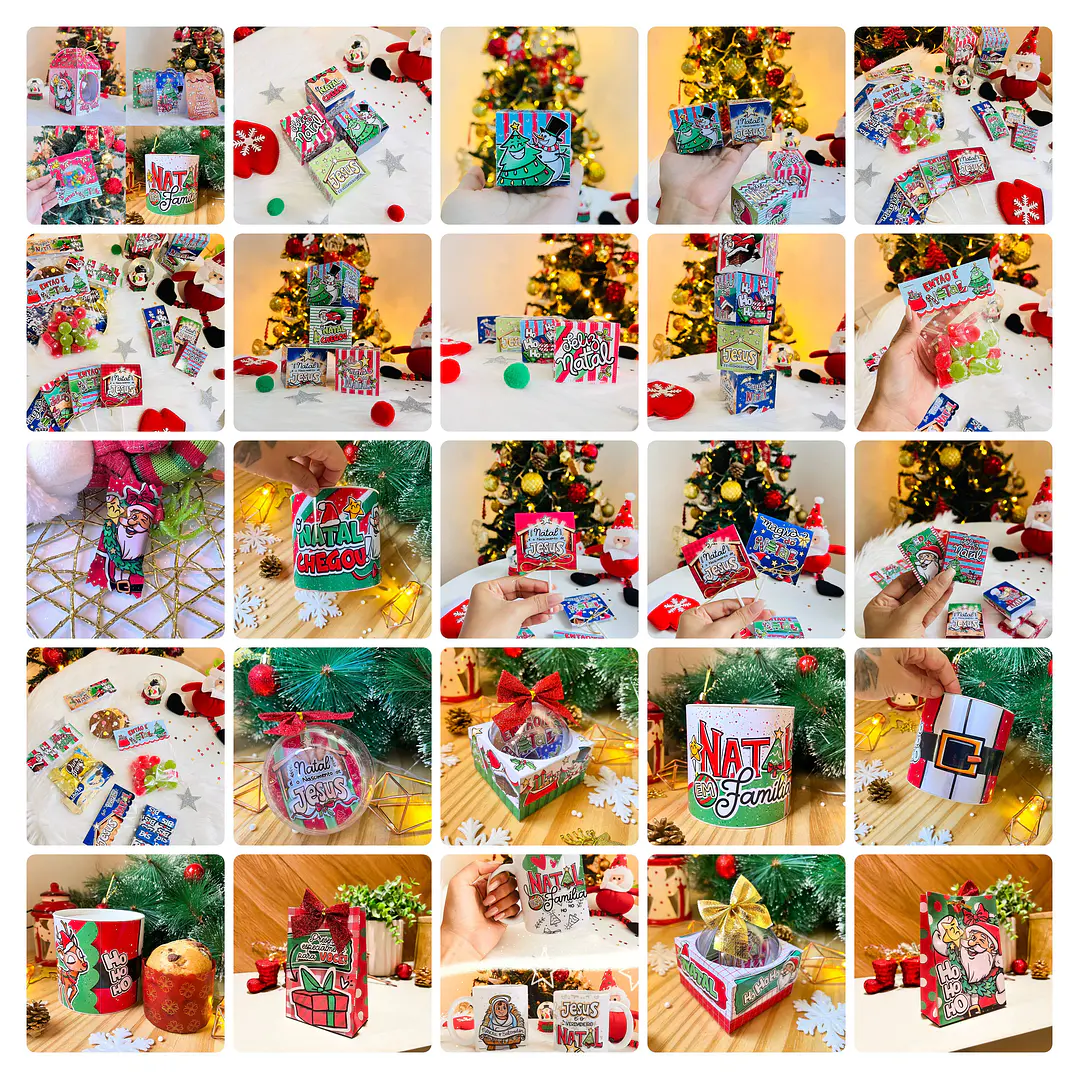 Mega Pacote Artes Sublimação Natal e Ano Novo 14