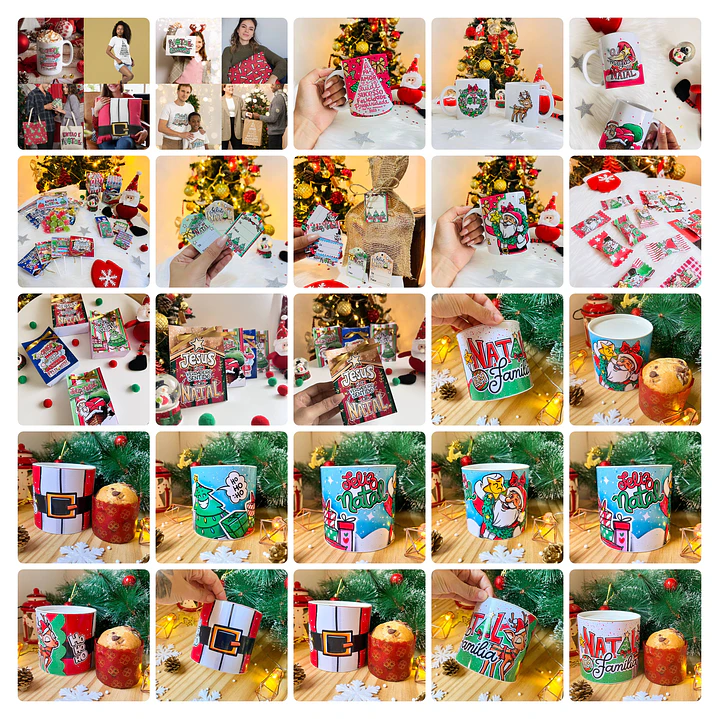 Mega Pacote Artes Sublimação Natal e Ano Novo 8