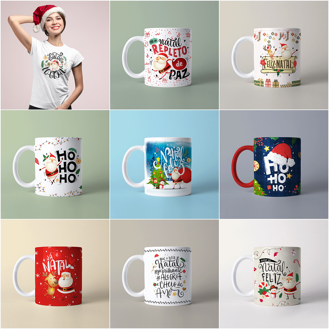 Pack Artes para Natal Sublimação Completa em Jpg 1