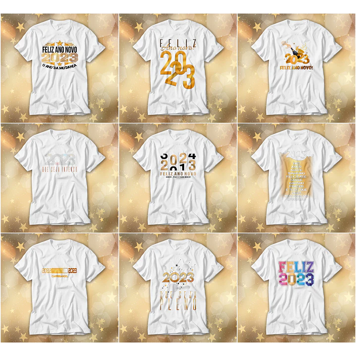 236 Artes Camisa Ano Novo 2023 Sublimação em Corel Draw + Jpg   4