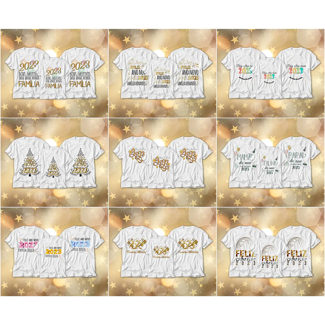 236 Artes Camisa Ano Novo 2023 Sublimação em Corel Draw + Jpg   5