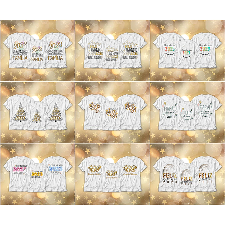 236 Artes Camisa Ano Novo 2023 Sublimação em Corel Draw + Jpg   5