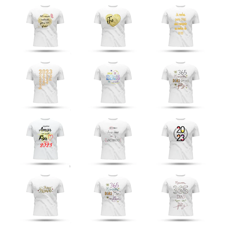 236 Artes Camisa Ano Novo 2023 Sublimação em Corel Draw + Jpg   7