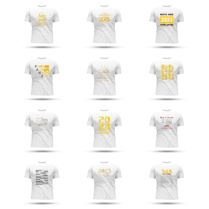236 Artes Camisa Ano Novo 2023 Sublimação em Corel Draw + Jpg   8