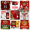 Pack Canva Natal Templates Editável 30 Artes + Bônus