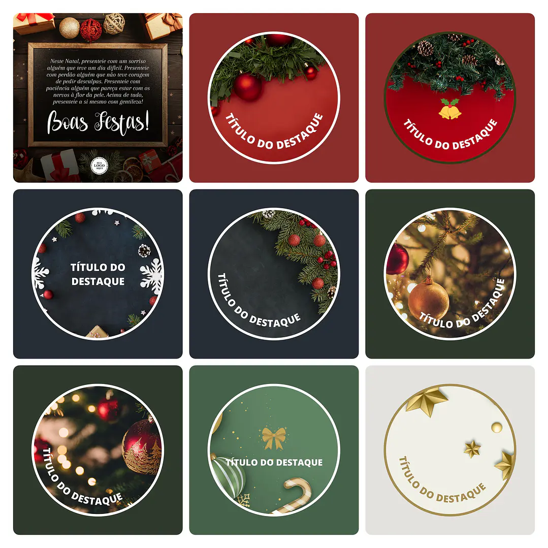 Pack Canva Natal 2.0 Templates Editável 18 Artes + 8 Capa Destaques 3