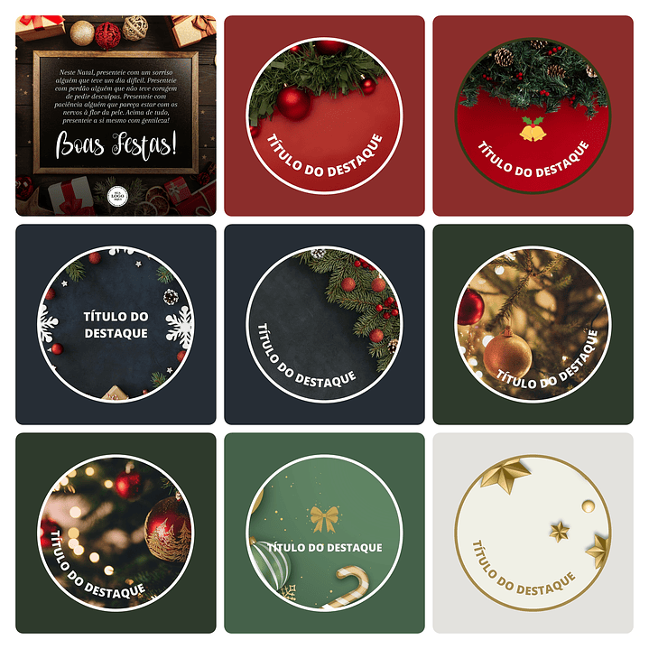Pack Canva Natal 2.0 Templates Editável 18 Artes + 8 Capa Destaques 3