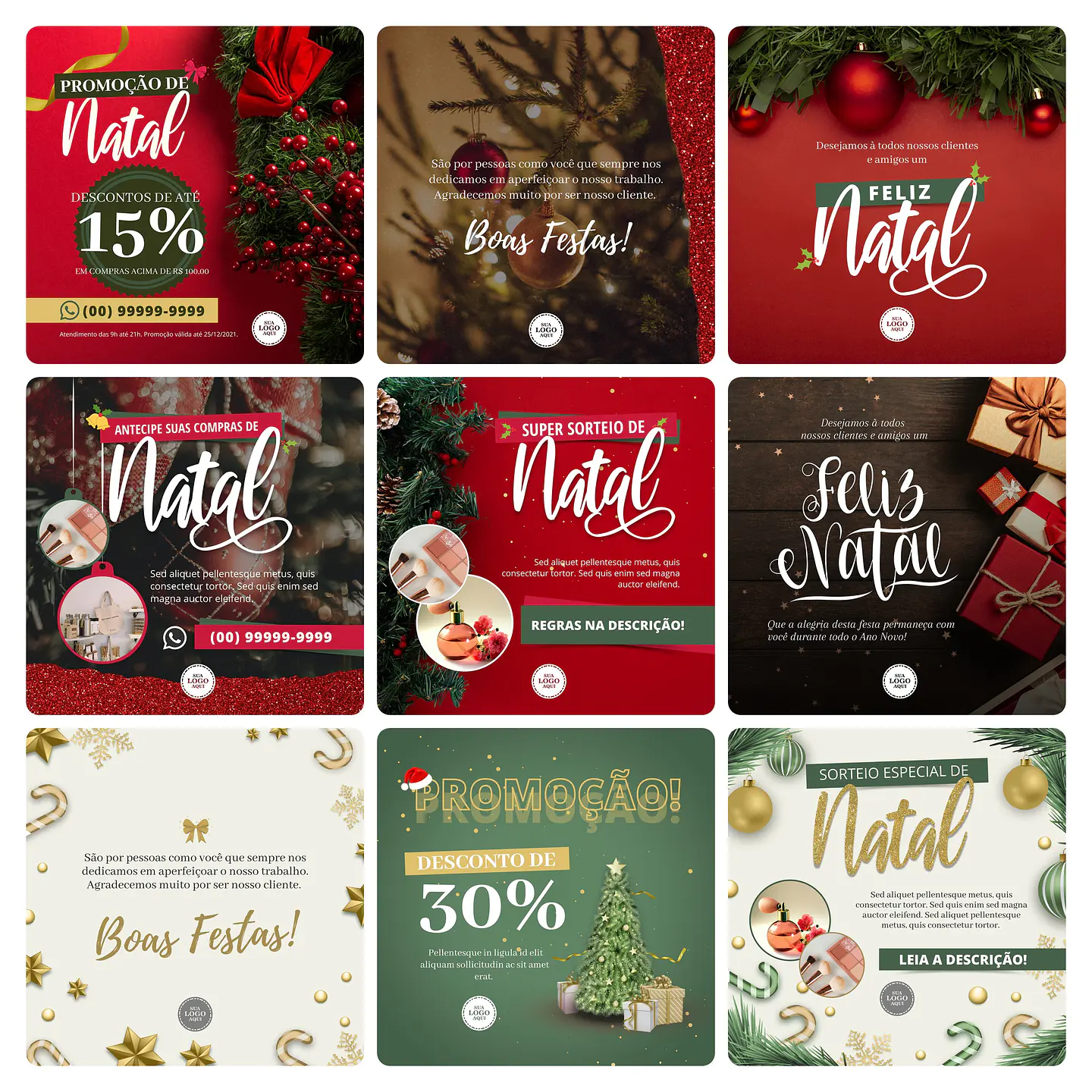 Pack Canva Natal 2.0 Templates Editável 18 Artes + 8 Capa Destaques 1