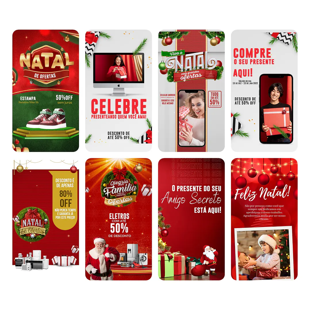 Pack Canva Natal Templates Editável 50 Artes Stories 3