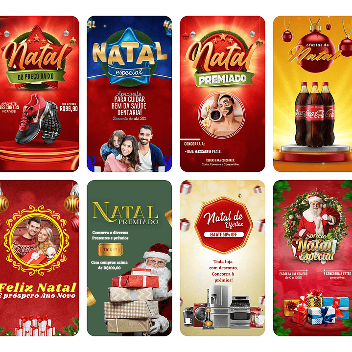 Pack Canva Natal Templates Editável 50 Artes Stories 4