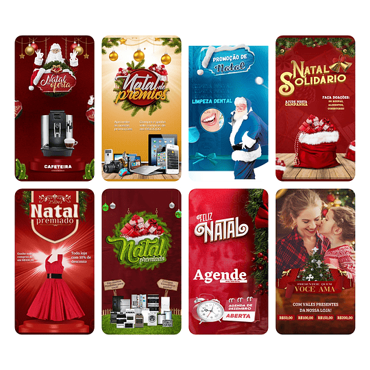 Pack Canva Natal Templates Editável 50 Artes Stories