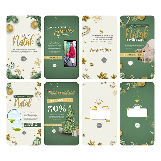 Pack Canva Natal Templates Editável 50 Artes Stories