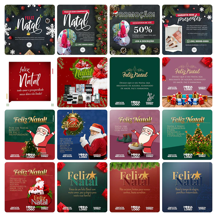 150 Arte Canva Natal Arquivo Editável 150 Arquivos - Oferta Promocional* 7