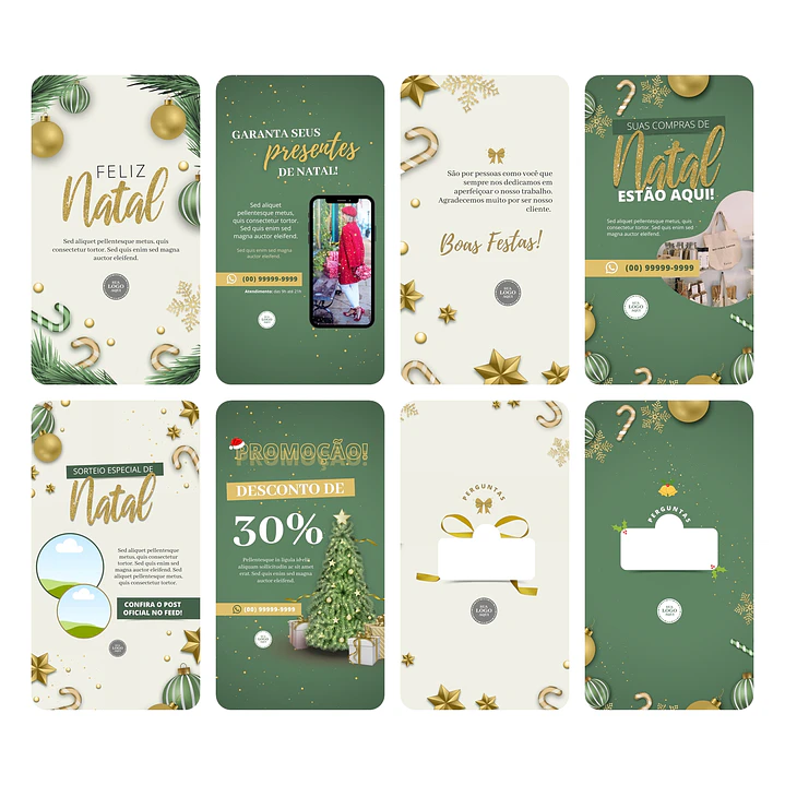 150 Arte Canva Natal Arquivo Editável 150 Arquivos - Oferta Promocional* 12
