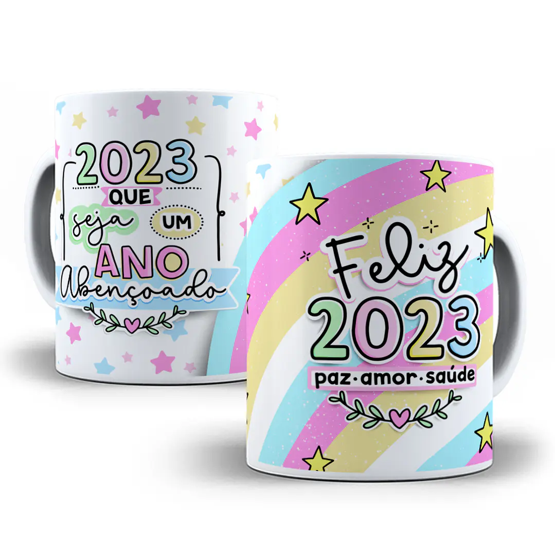 28 Artes Caneca Flork Ano Novo Sublimação Arquivos Png 5