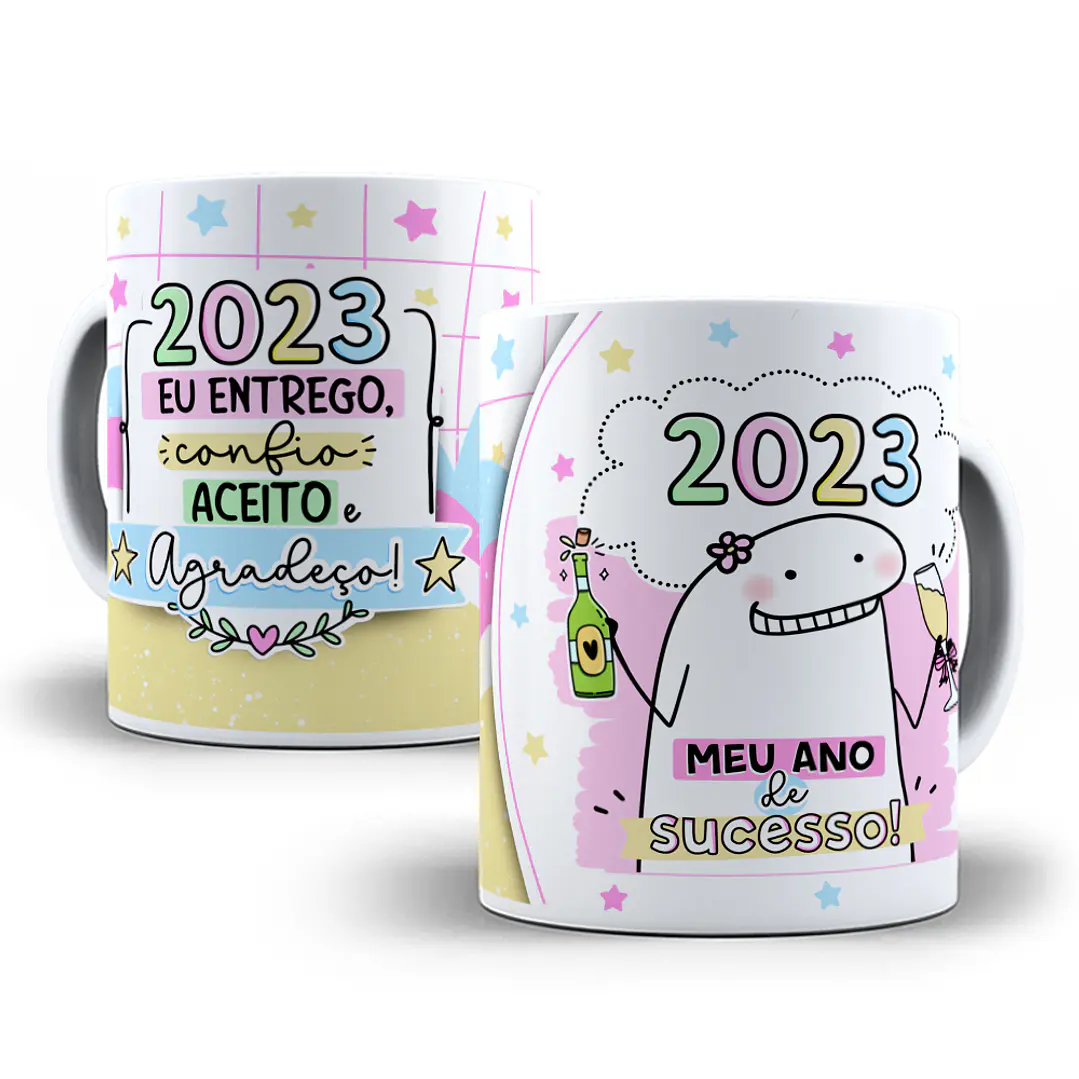 28 Artes Caneca Flork Ano Novo Sublimação Arquivos Png 8