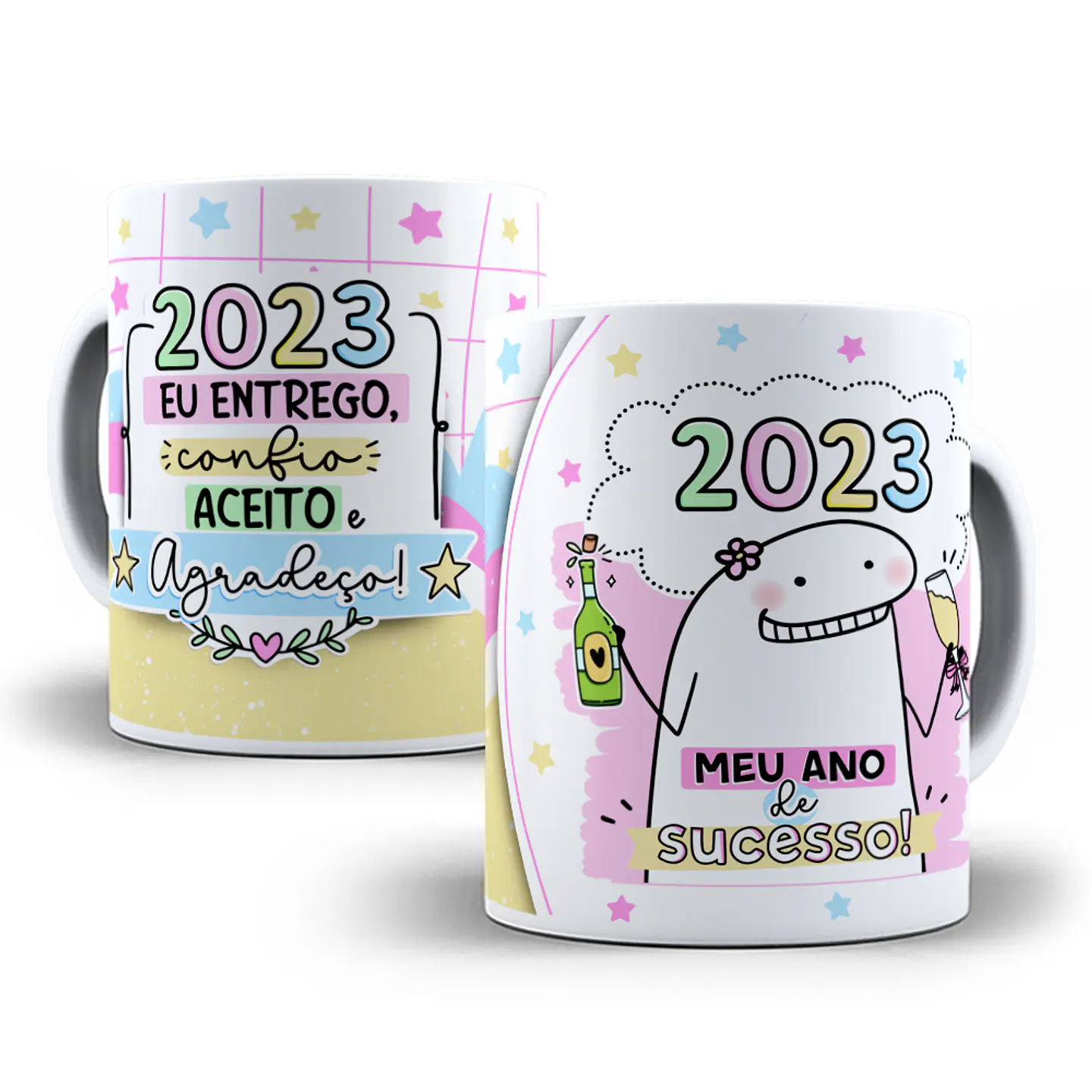 28 Artes Caneca Flork Ano Novo Sublimação Arquivos Png 8