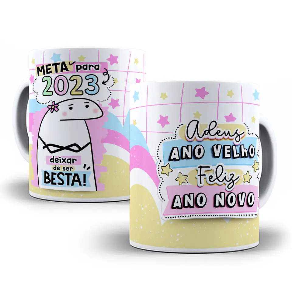 28 Artes Caneca Flork Ano Novo Sublimação Arquivos Png 9