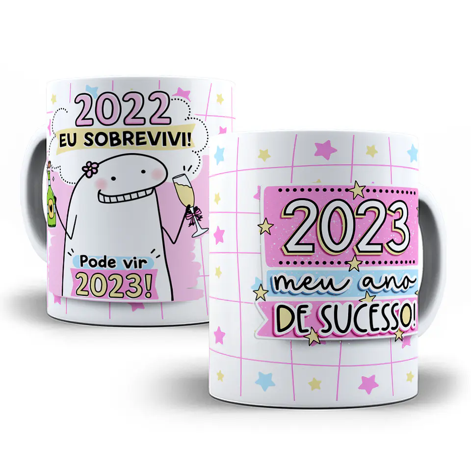 28 Artes Caneca Flork Ano Novo Sublimação Arquivos Png 10