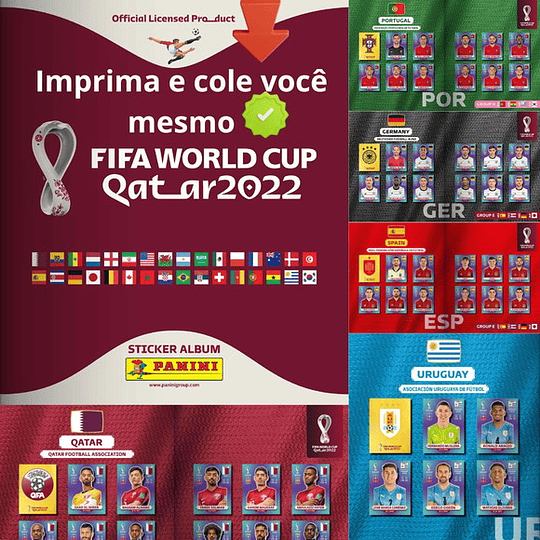 Kit Todas As Figurinhas Da Copa 2022 Arquivos Para Imprimir em 2023