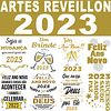 100 Artes em Vetor Ano Novo 2023 Sublimação em Corel Draw + Png