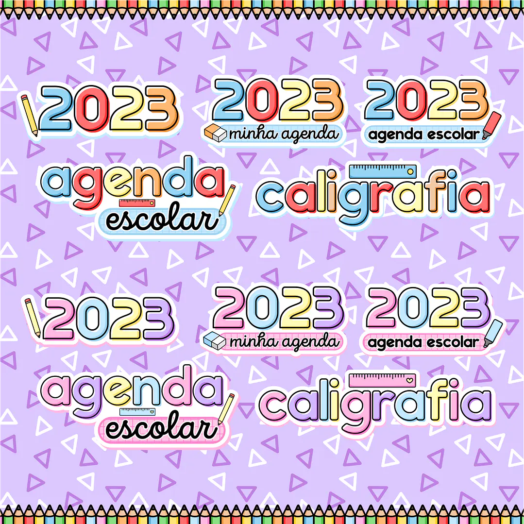 Kit Digital Volta as Aulas Encadernação Etiquetas 2023  5