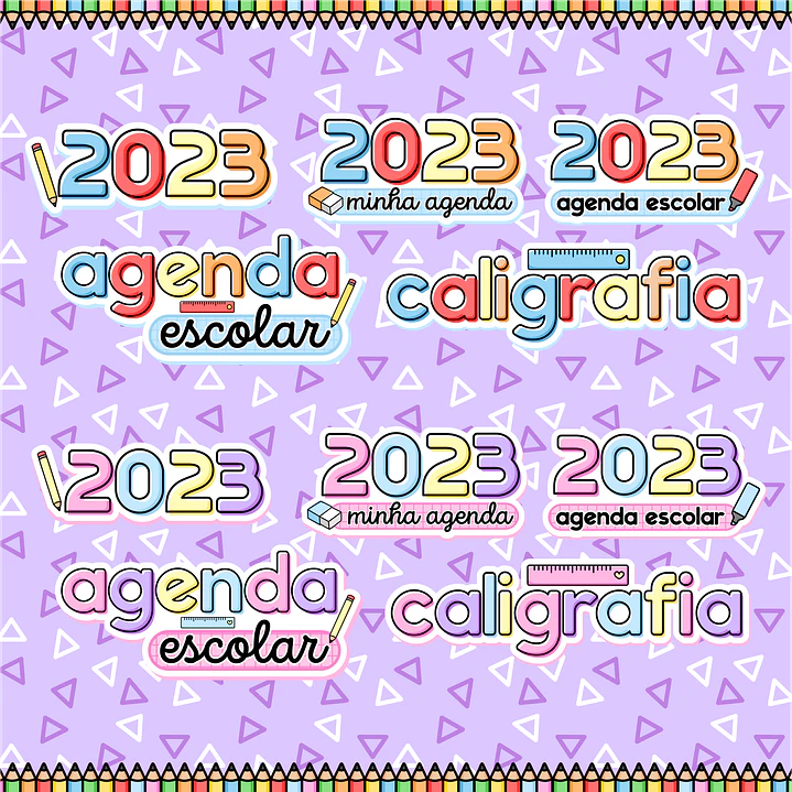 Kit Digital Volta as Aulas Encadernação Etiquetas 2023  5