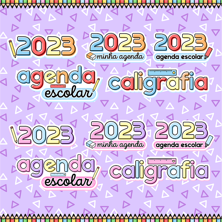 Kit Digital Volta as Aulas Encadernação Etiquetas 2023  5