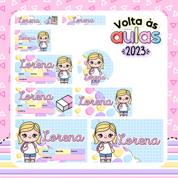Kit Digital Volta as Aulas Encadernação Etiquetas 2023  13