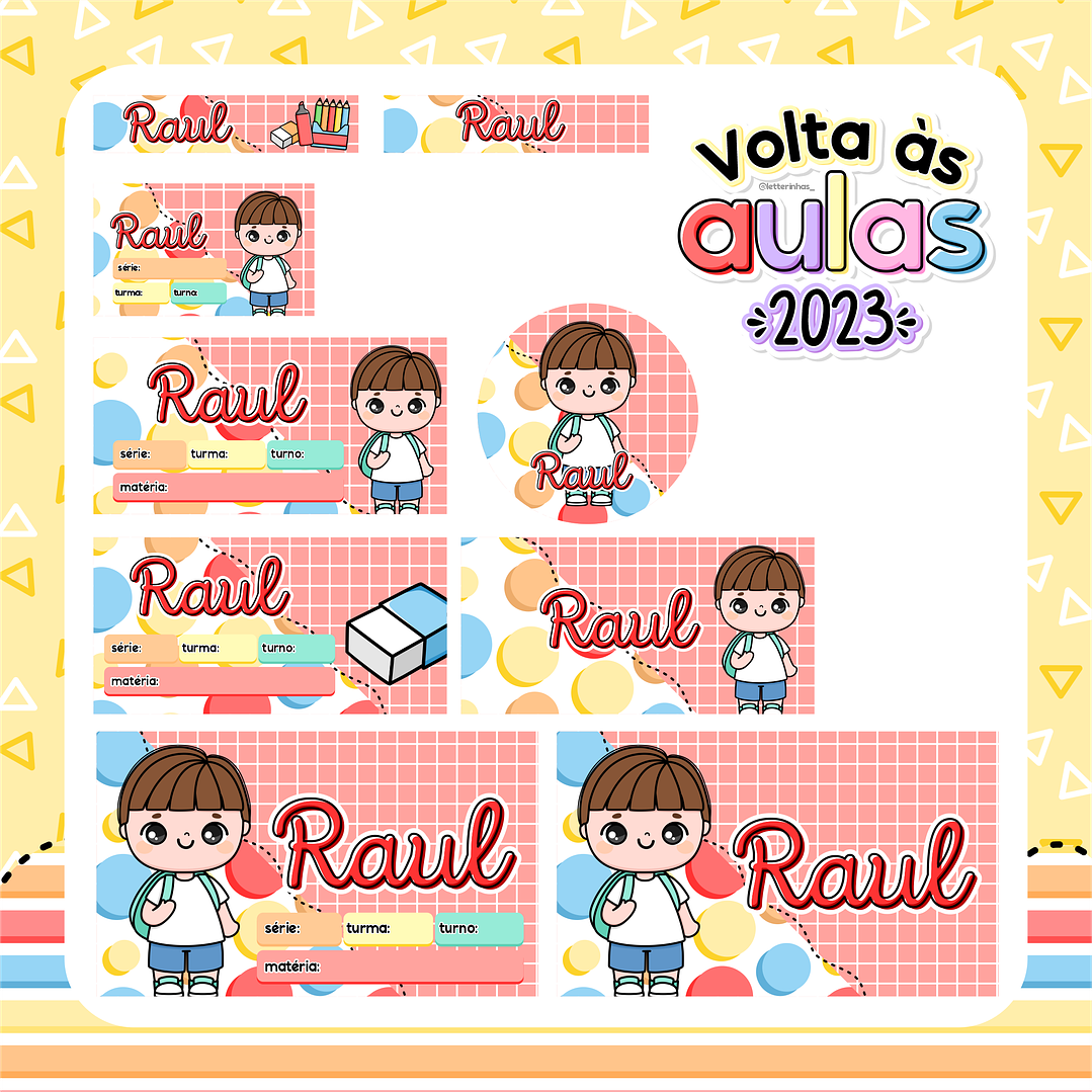 Kit Digital Volta as Aulas Encadernação Etiquetas 2023  18