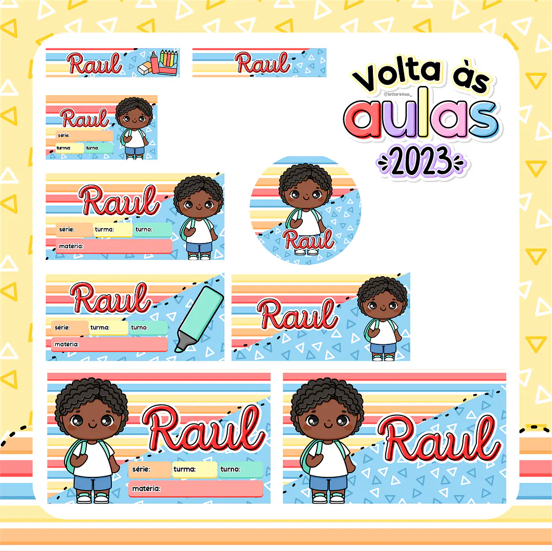 Kit Digital Volta as Aulas Encadernação Etiquetas 2023  19