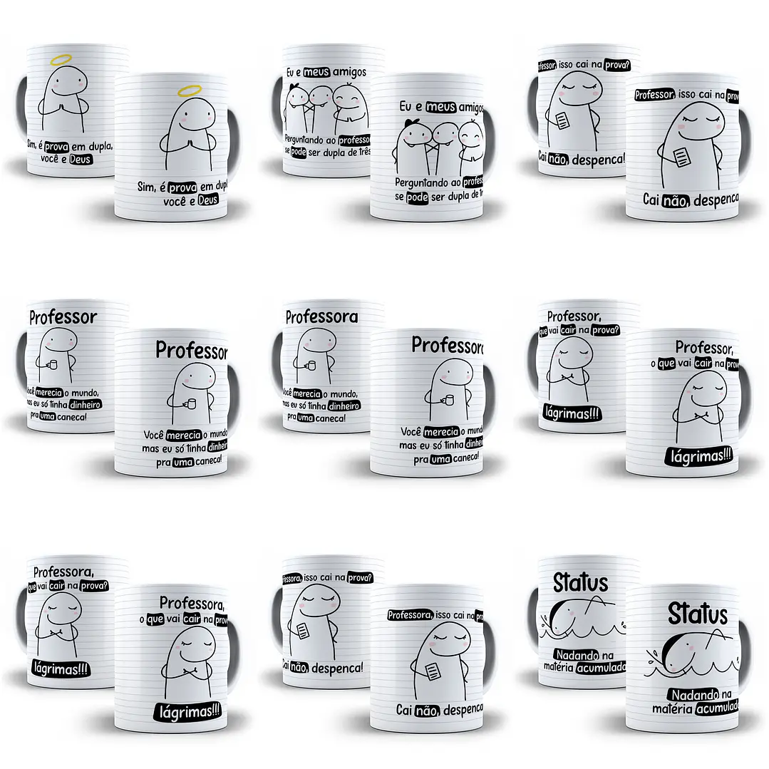 30 Artes Caneca Dia dos Professores Flork em Png 2