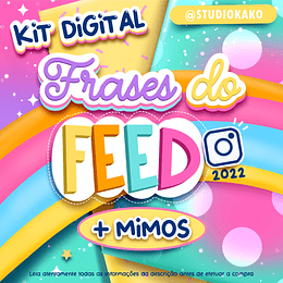 Kit Digital Frases do Feed em Png