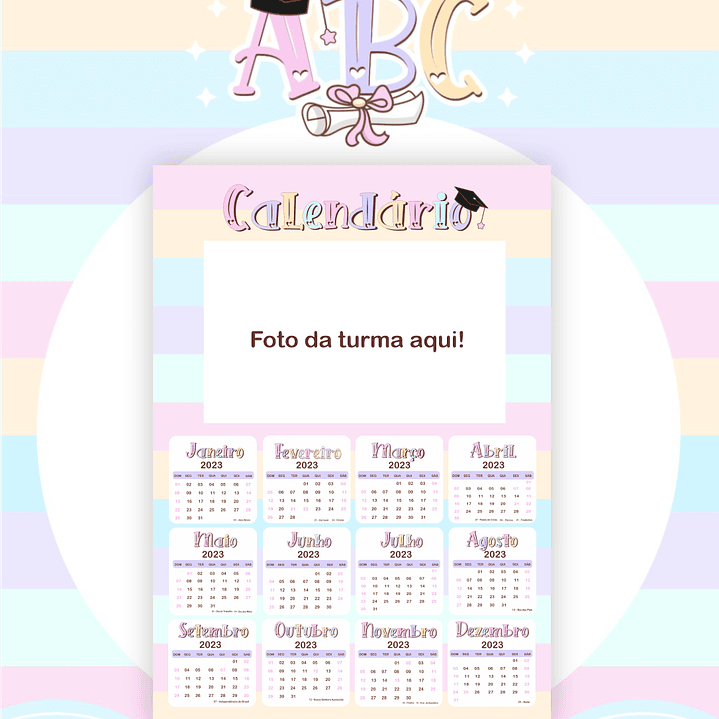 Kit Digital Formatura ABC Menino e Menina  em Png 3