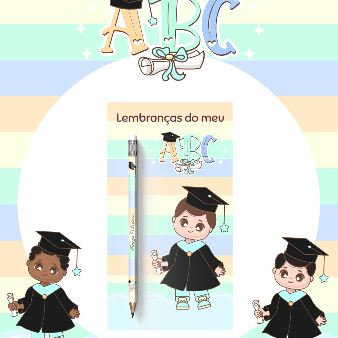 Kit Digital Formatura ABC Menino e Menina  em Png 5
