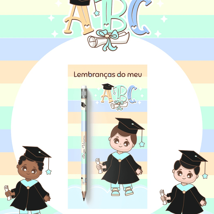 Kit Digital Formatura ABC Menino e Menina  em Png 5