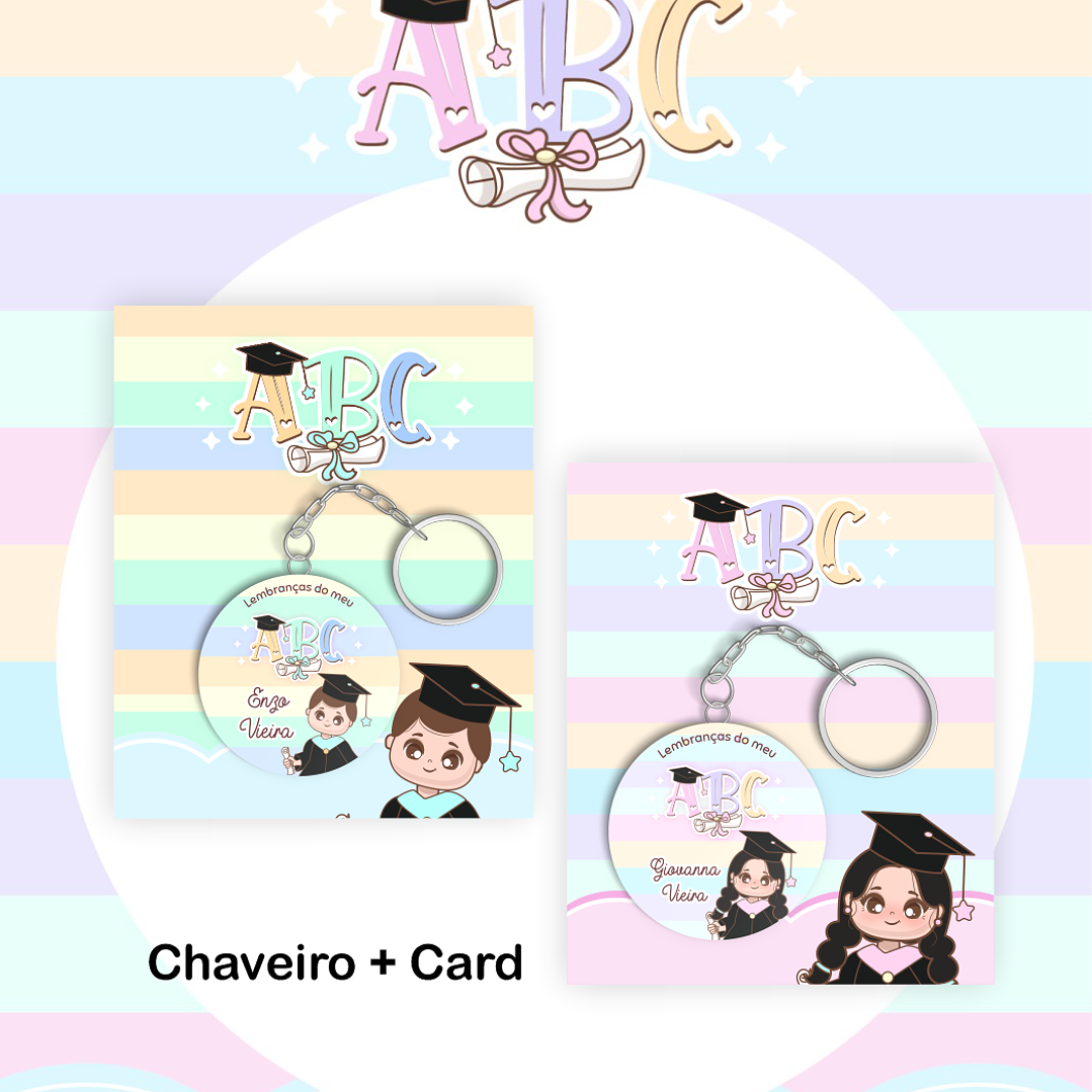 Kit Digital Formatura ABC Menino e Menina  em Png 6