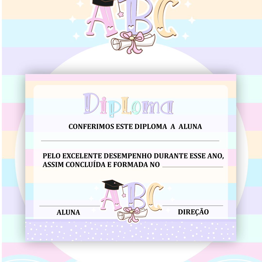 Kit Digital Formatura ABC Menino e Menina  em Png 7