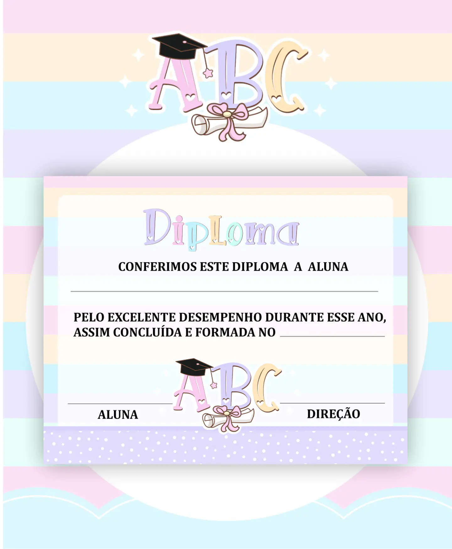 Kit Digital Formatura ABC Menino e Menina  em Png 5