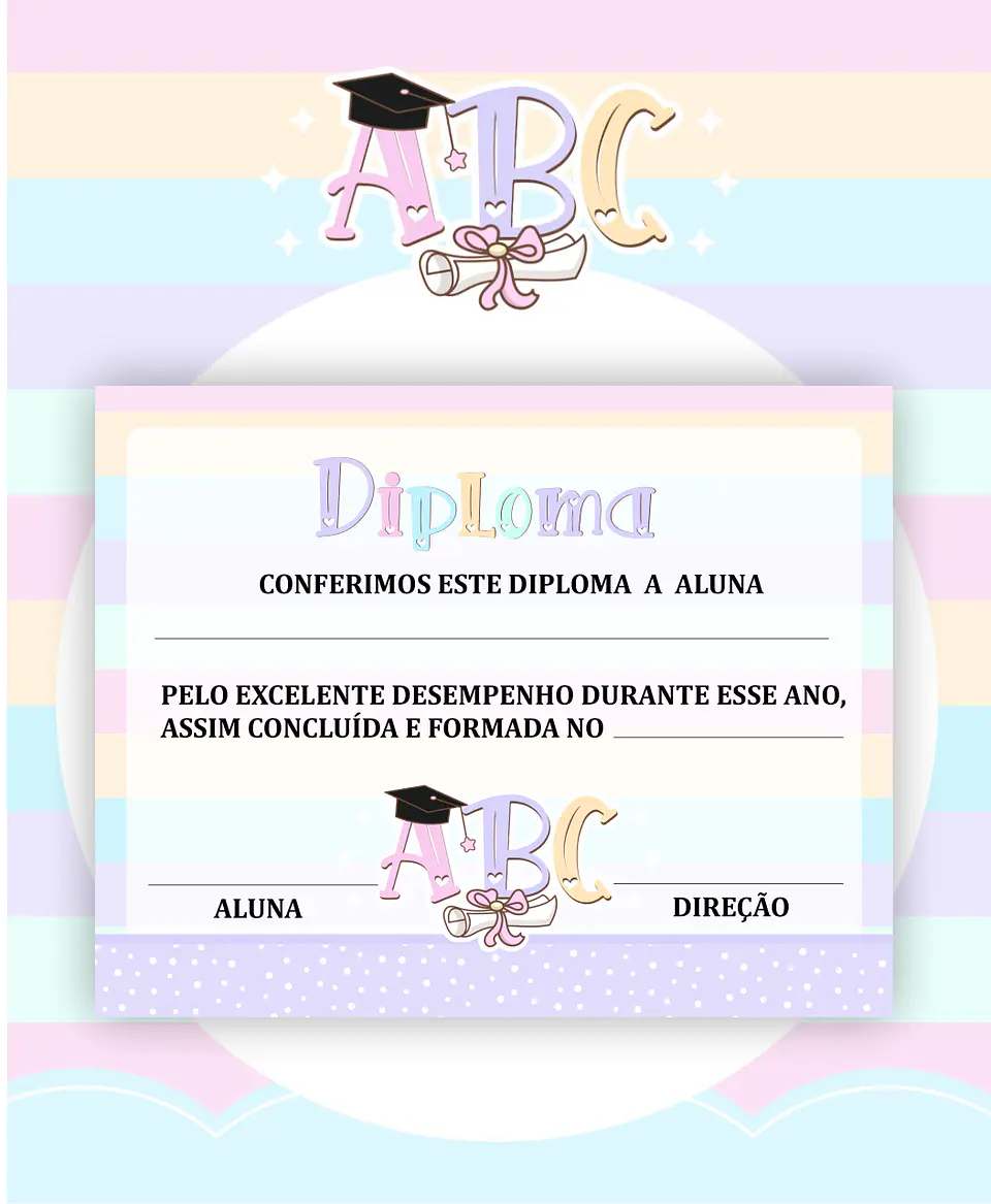Kit Digital Formatura ABC Menino e Menina  em Png 5