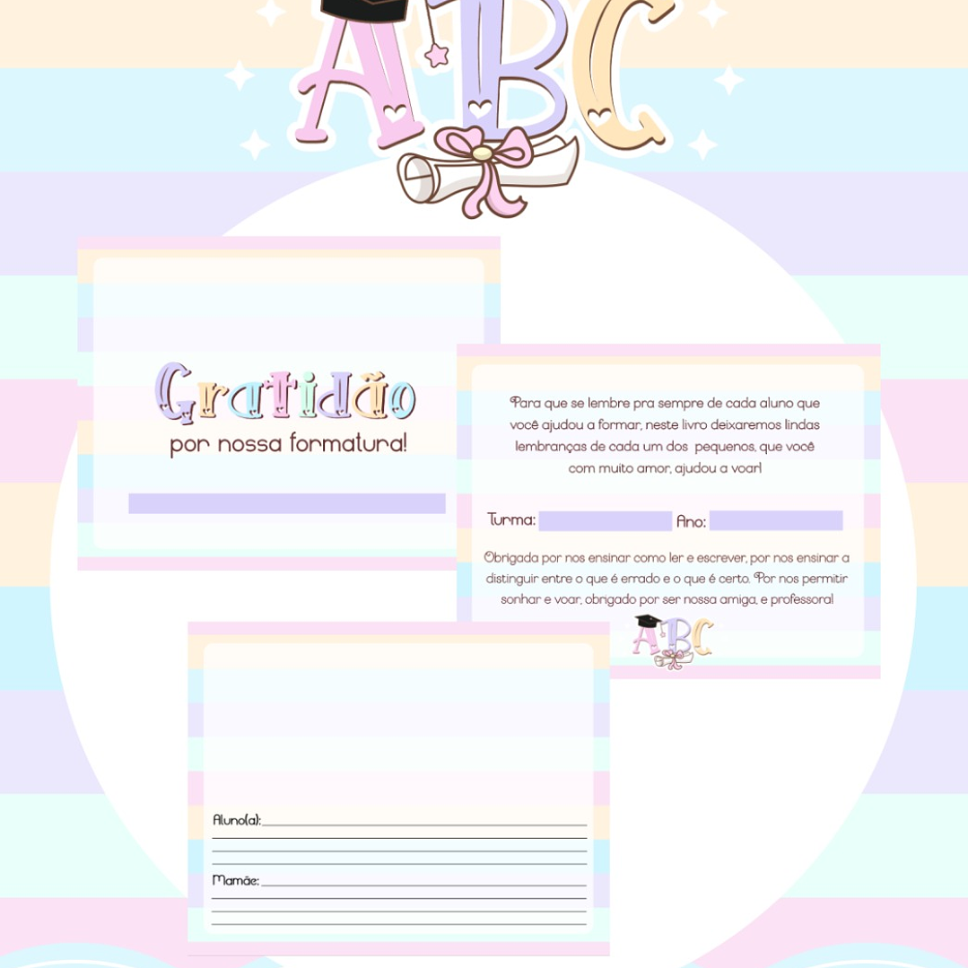 Kit Digital Formatura ABC Menino e Menina  em Png 10