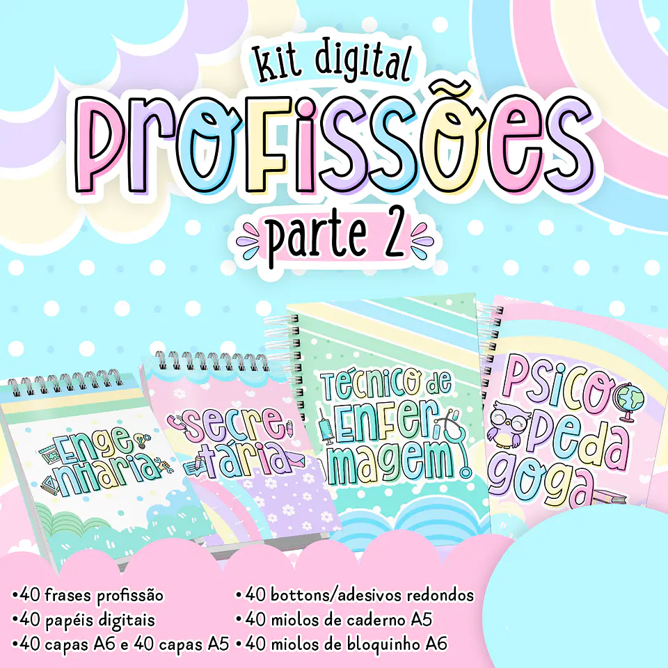 Kit Digital Profissões Parte 2 em Png 1