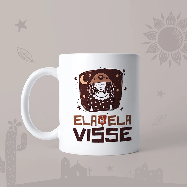 Artes para Caneca Mulheres Xilogravura em Jpg 5