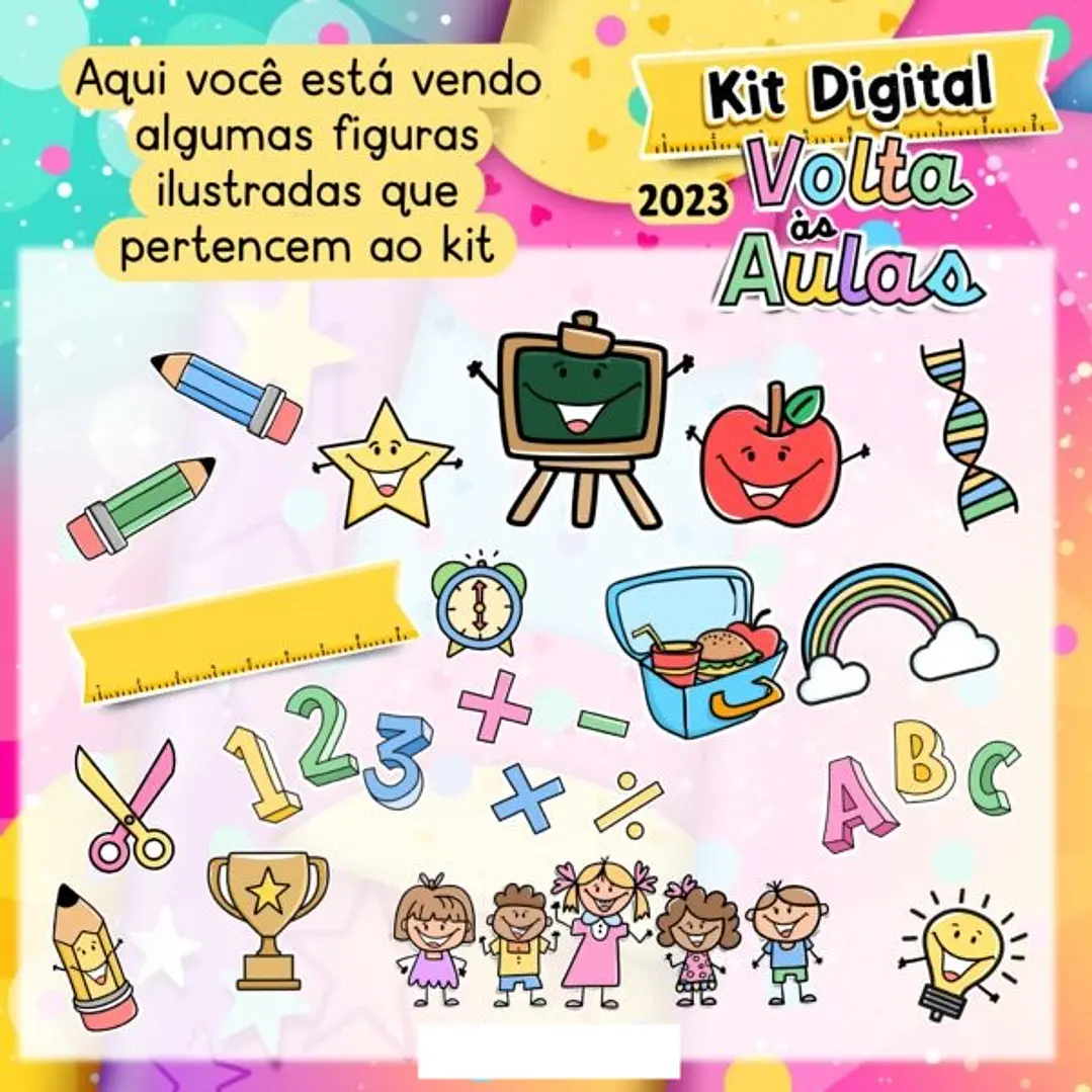 Kit Digital Volta as Aulas 2023 Completo em Png 4